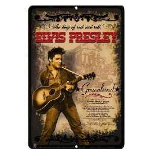  Elvis Presley Graceland Embossed Tin Sign *SALE*: Sports 