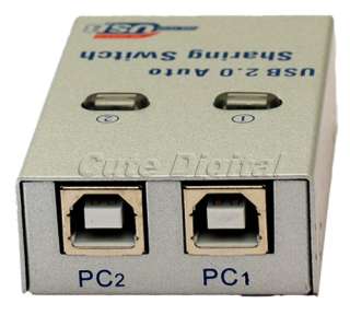 USB 2.0 Sharing Switch Hub 2 PC to 1 Printer/Scanner  