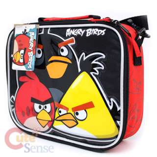 Angry Birds School 16 Large Roller Backpack & Lunch Bag Set 3 Birds 