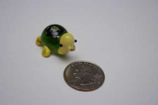 TURTLE TINY GLASS ANIMAL CUTE SHIPS FAST  