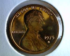 1975 S PROOF Abraham Lincoln Cent   Penny DCAM  