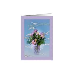   93rd Birthday Card with Flowers, Gulls, and Terns Card Toys & Games