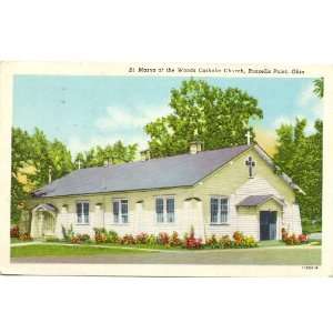 1950s Vintage Postcard St. Mary of the Woods Catholic Church 