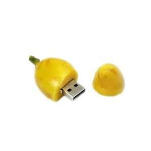  16G Mango Shaped USB Flash Drive Yellow Electronics