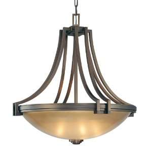 Underscore Collection 5 Light 35 Bronze Pendant with Brushed Caramel 