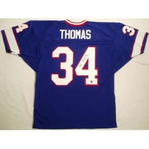   Signed Jersey   Throwback Blue Custom w/ator: Sports & Outdoors