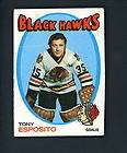 1971 1972 Topps # 110 Tony Esposito Black Hawks