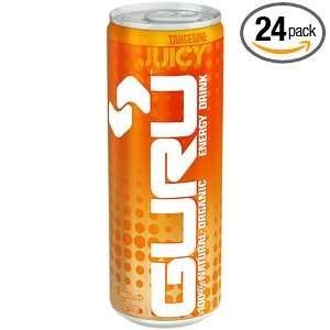  Guru Juicy Tangerine Energy Drink, 100% Natural, 12 Ounce 