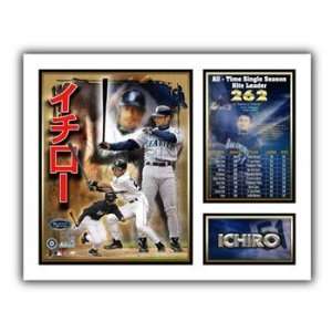  Ichiro Suzuki   262 Hits, Seattle Mariners Matted Print 