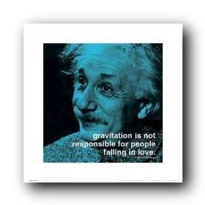 Albert Einstein Gravitation Quote 16X16 Poster Ss097 