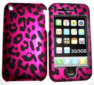 PINK LEOPARD HARD COVER CASE FOR APPLE IPHONE 3G 3GS  