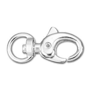  30mm Oval Silver Plated Swivel Lobster Clasp: Arts, Crafts 