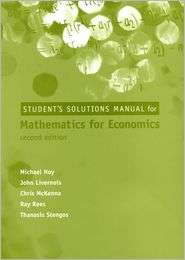 Student Solutions Manual for Mathematics for Economics, (0262582015 