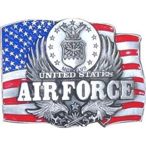  Original US AIR FORCE 3D Belt Buckle pewter USA 