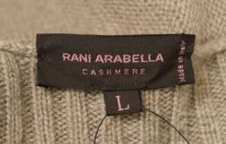 Rani Arabella Taupe Cashmere Open Front Sweater Size Large  
