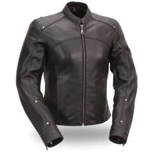  First MFG Womens Shape Accentuating Leather Jacket. Full 
