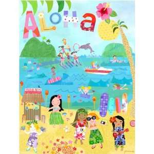  Oopsy Daisy Aloha Girls 30x40 Canvas Art Image Wrap: Toys 