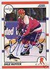 Dale Hunter autograph Hockey Archives card  