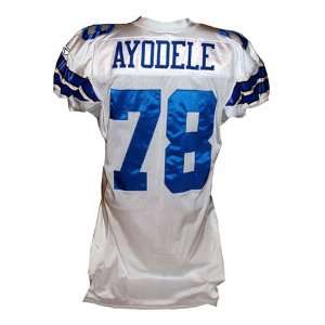 Remi Ayodele #78 Cowboys Game Issued White Jersey  (Tagged 2006 