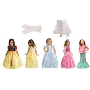  8 Item Bundle: Little Adventures Princess Dress Up Costume 