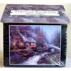  Thomas Kinkade Twilight Cottage Hutt 100 Piece Miniature 