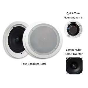   4PKG (4) 175 Watt 8 2 Way In Wall/Ceiling Home Speakers: Electronics