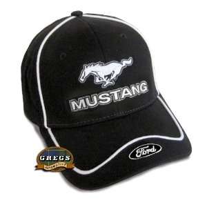  Mustang Pony Logo Hat Cap in Black (Mustang Apparel 