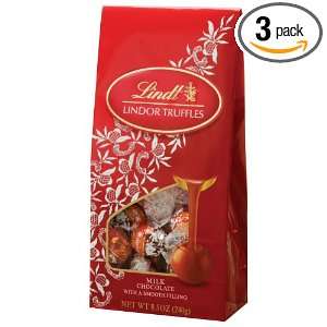 Lindt Lindor Truffles Milk Chocolate, 8.5 Ounce Bags (Pack of 3)