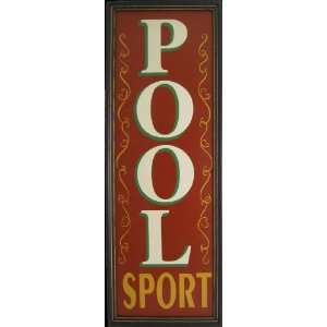    Pool Sport Large Vertical Sign Davis & Small