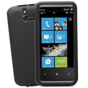 Rubberized Black Phone Case Cover for Sprint HTC Arrive  