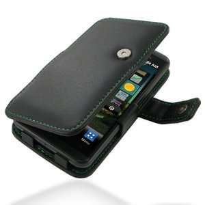  PDair B41 Black/Green Stitchings Leather Case for LG 