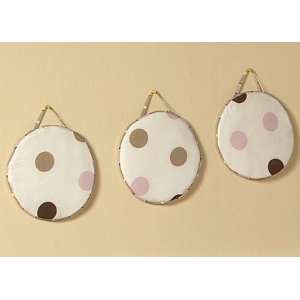   Brown Modern Polka Dots Wall Hanging Accessories By Jojo Designs Baby