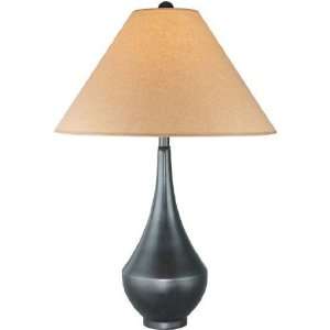  Table Lamp with Kraft Paper Shade   Dark Bronze Finish 