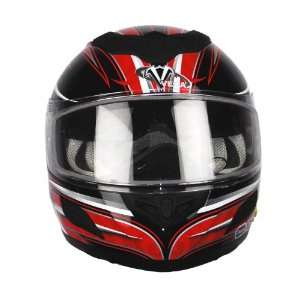 Vega V Tune Red Orbit Graphic Medium Snow Full Face Bluetooth Helmet