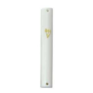  Mezuzah White Plastic 10cm Mezuza