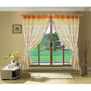  Grommet Luxury Peach Blossom Curtain Panel_clsx11 164 87 