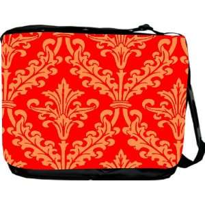  Red Color Damask Design Messenger Bag   Book Bag   School 