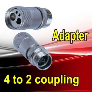 as the pictures show: this adapter change the 4 holes to 2 hloes