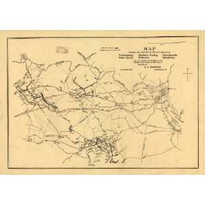  1906 Civil War map of Spotsylvania, Virginia