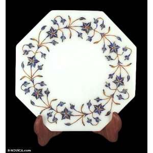  Marble inlay plate, Midnight Jasmine