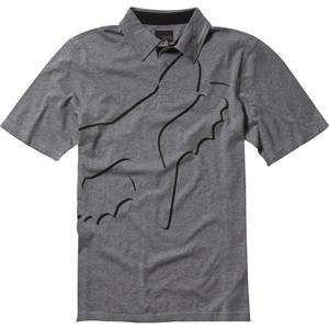  Fox Racing Drop Out Polo T Shirt   2X Large/Heather Grey 