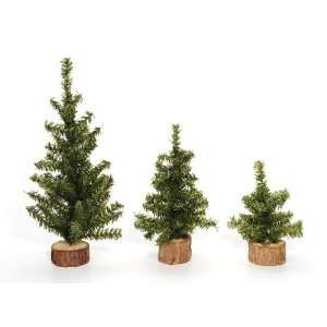Pine Tree with Wood Base 6 inch