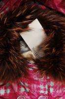 Tulle Tulip $1790 Fur Trim Down Jacket Coat 38 M LALIC  