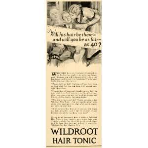 1924 Ad Wildroot Hair Tonic Men Growth Products Buffalo NY Kiss Bald 