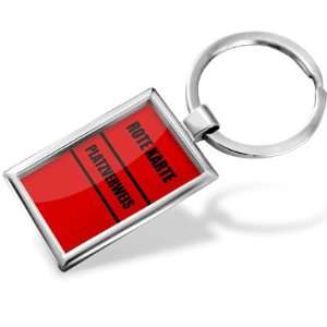  Keychain Football / red card   Hand Made, Key chain ring 