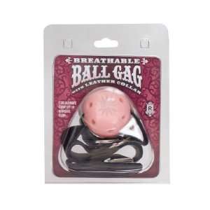 Ball Gag with Collar Pink