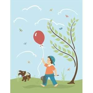  Boy With Balloon Wall Mural