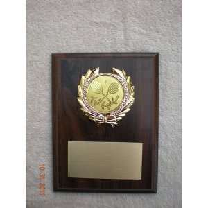  Tennis Award Plaque 6x8 Trophy