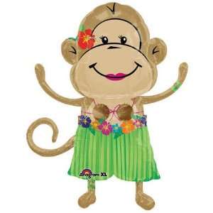    Luau Girl Monkey Balloon, Luau Theme Monkey Balloon: Toys & Games
