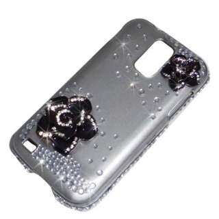 For Samsung Galaxy S II T Mobile/SGH T989 DIAMOND 3D Case Silver Black 